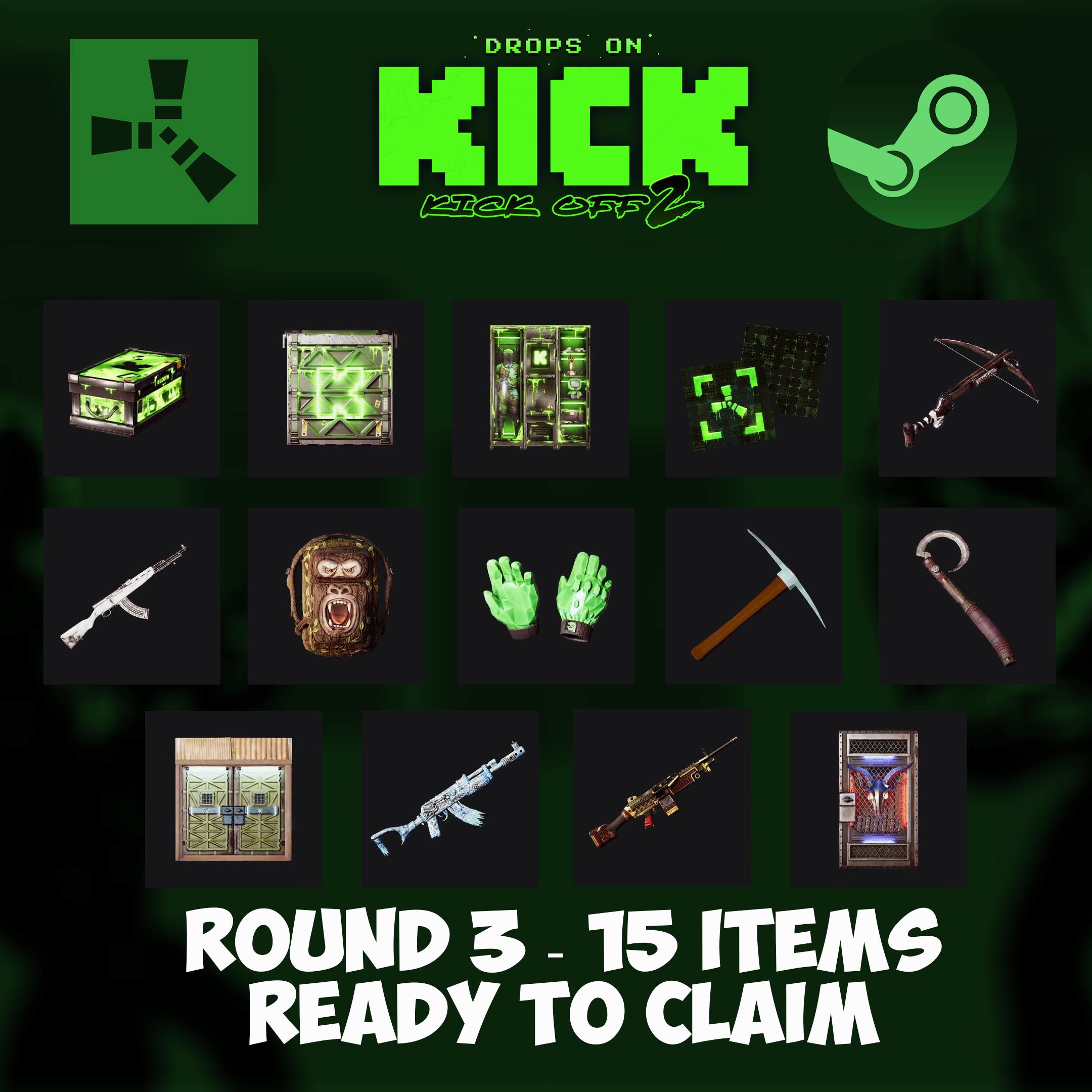 Rust Kick Drops - Round 3 - 15 Items | Ready to Claim - Etsy