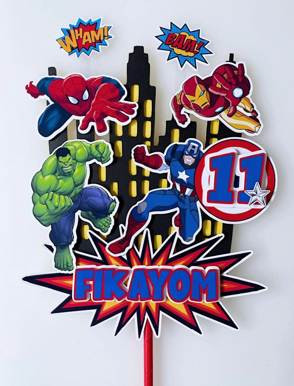 Superhero cake topper / any name / any age.