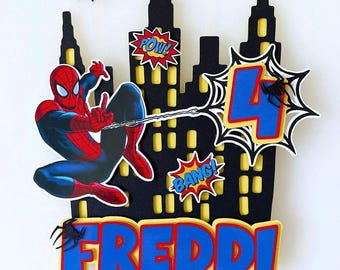 Spider Man cake topper / any name, any age