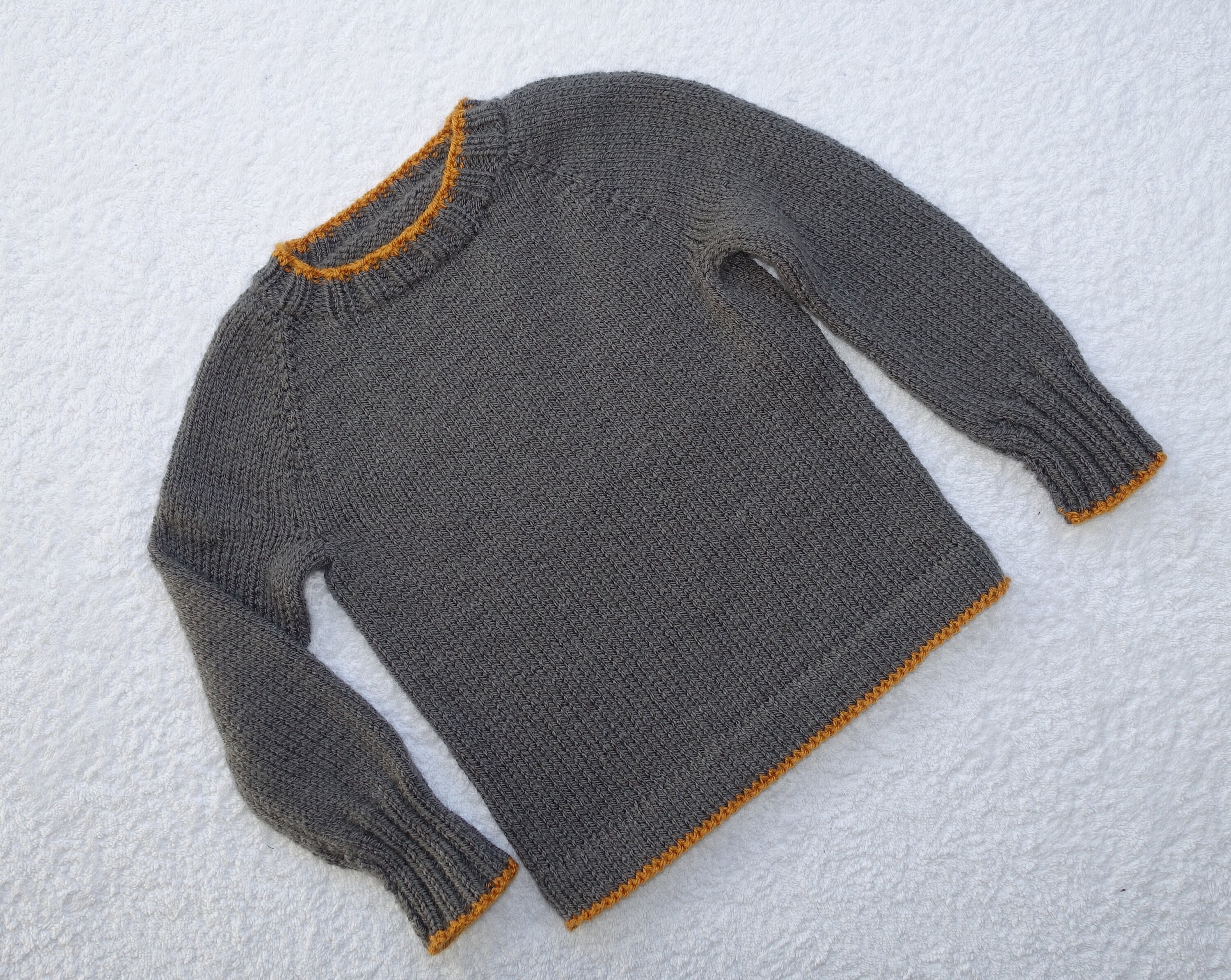 Baby Boys Jumper/sweater/tunic Hand Knitted in Grey With Etsy UK