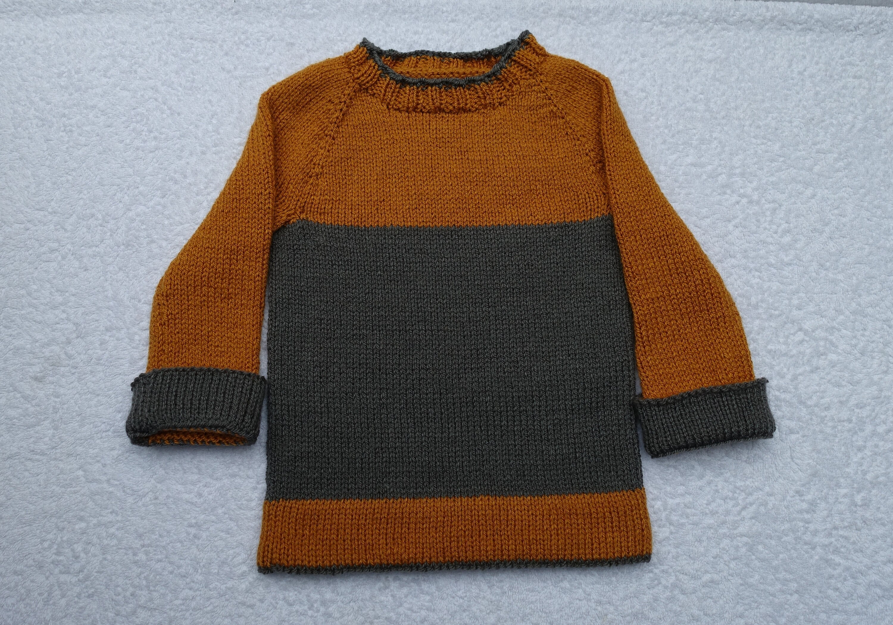 Baby Boys Jumper/sweater/tunic Hand Knitted in Grey and Yellow Etsy UK