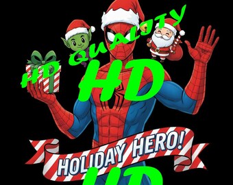 Spiderman Holiday Christmas PNG HD QUALITY Template Unlimited Use Background Removed