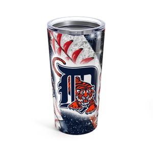 Gobelet tigre pailleté 20 oz - Tasse scintillante à imprimé animal, Mug de voyage isotherme, Verres métallisés Safari, Cadeau sur le thème de la jungle, Boisson brillante