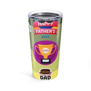 Dad Appreciation Tumbler | Perfect Gift for Father&#39;s Day, Dad&#39;s Birthday, Coffee Lover, Cute Dad Gifts, Personalized Drinkware