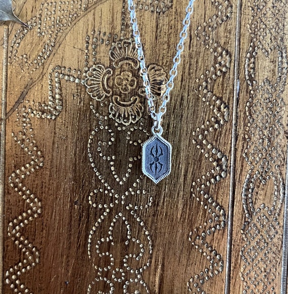 Beaded border Dorje (Sterling Silver)