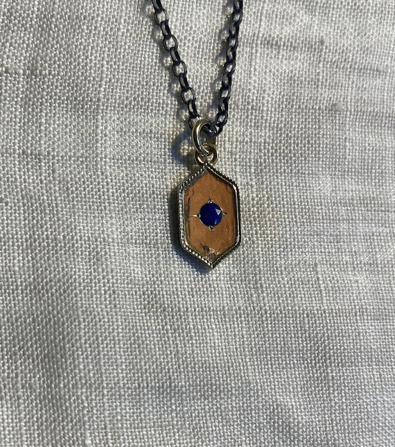 The Lotus Jewel (14kt Gold with Lapis Lazuli)