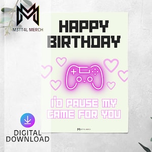 TÉLÉCHARGEMENT NUMÉRIQUE - Joyeux anniversaire ! Je mettrais mon jeu en pause pour vous - Hearts