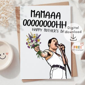Königin inspiriert Mama OOOOOHH Happy Muttertagskarte (digitaler Download)
