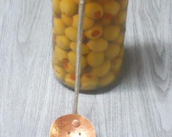 Great ladle for lifting olives from jars