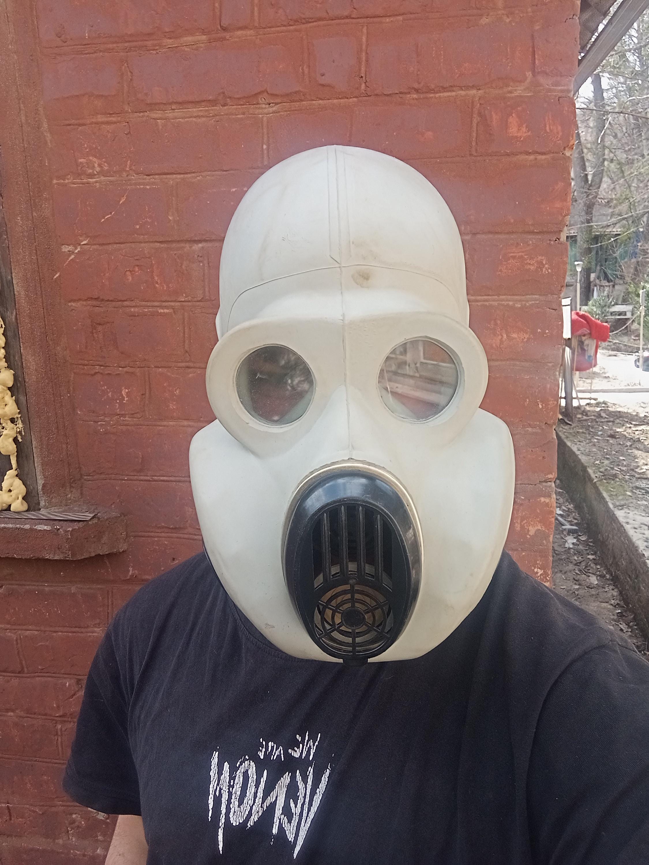 Original USSR PBF Gas Mask, Hamster, White, Size 1, Cold War Protective ...