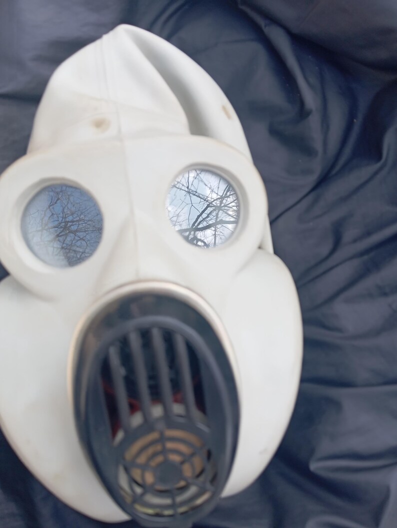 Original USSR PBF Gas Mask, Hamster, White, Size 1, Cold War Protective ...
