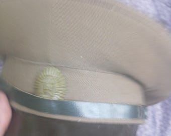 USSR military hat with visor, size 58, Soviet officers military cap, 1970s, Red army,cold war era, collectable, gift for him, Soviet uniform