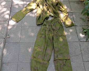 Vintage USSR protective mesh suit, KZS, Russian"Berezka" big size 2, new, collectable, green colour, cold war military suit