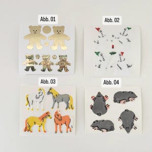 Stickermagic 90-tals tygklistermärken Glitter Fluffiga Fuzzy Vintage
