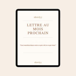 Carta al próximo mes: Cuaderno introspectivo imprimible (PDF de Slowlyy Wellness)