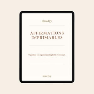 Cartes d’affirmations à imprimer – Douceur & introspection | PDF printable Slowlyy