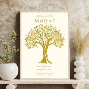 personalized tree of life poster / Mother's Day gift / family names and surnames / digital poster to print