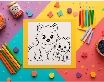 19 Waldtiere Malvorlagen für Kinder | Druckbares Malbuch | Süße Waldtiere | Digitaler PDF Download | Lustige Malvorlagen