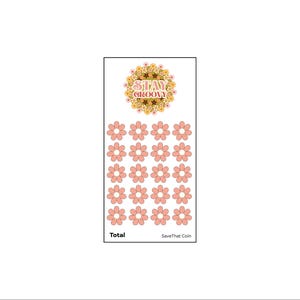 Floral Stay Groovy Mini savings challenge printable