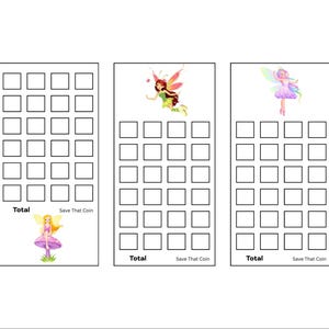 Fairy Mini savings challenge printable