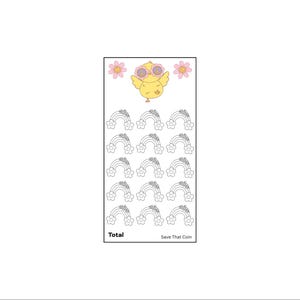 Peace chick Mini savings challenge printable