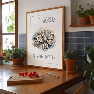 oyster wall art oyster print oyster painting watercolour oyster art digital print oyster digital print nautical wall art nautical print