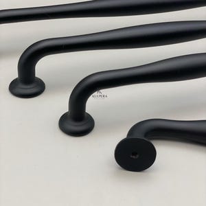Oba, noir, poignées de meuble, boutons de meuble pour cuisine, poignées de tiroir et de meuble, boutons de commode, meuble et quincaillerie, noir