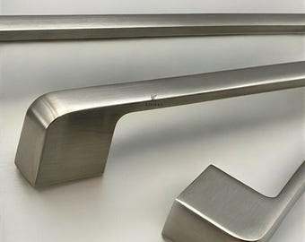 Arel Matte Stainless Steel Cabinet Handles, Drawer Knobs