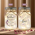 Sister Gift: Heartfelt Mason Jar Night Light with Fairy Lights