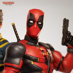 Comic Fan Art Inspired by Deadpool | Tanuki Figures | Unpainted Miniature for Painting & Display | Toon Style Resin Model | 3D Print