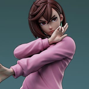 3D Printed Miniature inspired by Momo Ayase - DanDaDan Fan Art | CA 3D Studios | Resin Anime Figure | Painted or Unpainted Model