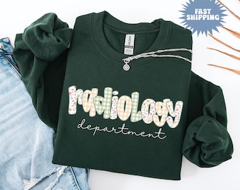 Sweat-shirt service de radiologie, col rond Rad Tech, sweat-shirt technologue en radiologie, cadeau étudiant en radiologie, sweat-shirt technologue en radiologie
