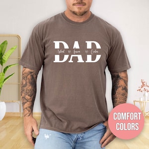 Custom Dad Shirt With Kids Names, Dad Shirt With Kids Names, Personalized Dad T-Shirt, New Dad Tshirt, Custom Dad Shirt, Birthday Gift Dad