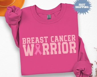 Breast Cancer Warrior Sweatshirt, Support Squad Sweatshirt, Breast Cancer Awareness Sweatshirt, Her Fight Is Our Fight Tee, Team Cancer Gift
