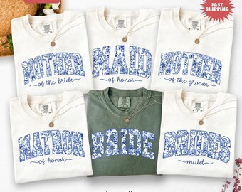 Camisas Comfort Colors® para despedida de soltera, madrina, madre de la novia, madre del novio y dama de honor.