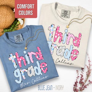 Custom Teacher Last Name Shirt, 3rd Grade Teacher Shirt, Back to School, Teacher Appreciation Gift, Teacher Shirt, Elementary School T-shirt
