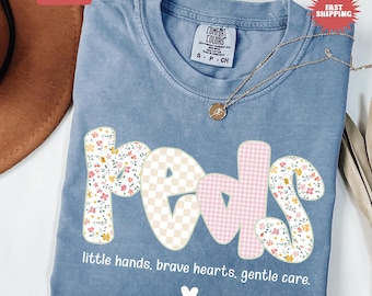 Pediatric Nurse Shirt, Comfort Colors® PICU Nurse Shirt, Peds Nurse Tee, Pediatrician Gift Idea, PICU Nurse Gift,Future Pediatric Crew Shirt