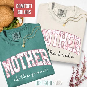 Mutter der Braut Shirt, Mutter des Bräutigams Shirt, Brautparty Shirts, Geschenk der Tochter Sohn, Komfortfarben Mutter der Braut T-Shirt