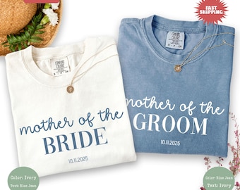 Mother of the Bride Shirt, Mother of the Groom Shirt, Comfort Colors Bridal Party Shirt, Wedding Mom Shirt Gift, Bachelorette Party Tshirt