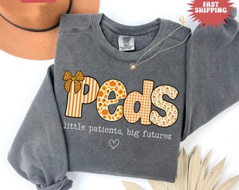 Comfort Colors® Pediatric Nurse Sweatshirt, Pediatrician Gift Idea, Peds Nurse Sweatshirt, PICU Nurse Appreciation, Pediatric Nurse Shirt