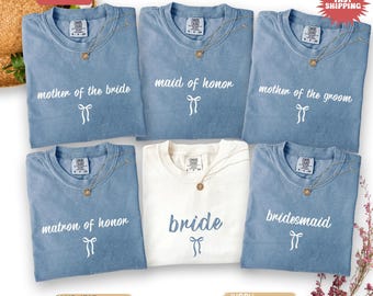 Matrone der Ehre Shirt Brautjungfer Shirts, Mutter der Braut Shirt, Bachelorette Shirts, Komfortfarben Brautparty Shirts, Braut Shirt