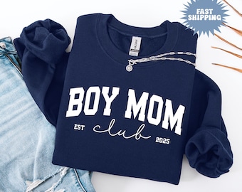 Boy Moms Club Sweatshirt, Boy Mom Sweatshirt, Mom of Boys Tshirt, Boy Mama Sweatshirt, Trendy Mama Sweater, Pregnancy Announcement Boy