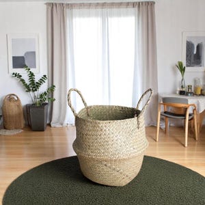 Woven Basket Planter: Natural Boho Home Storage & Decor