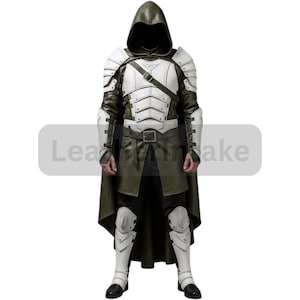 Medieval Leather Armor Set: Hooded Cloak, LARP Cosplay Costume