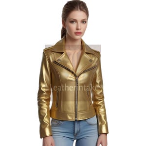 Ruée vers l&#39;or : veste en cuir audacieuse pour un style affirmé