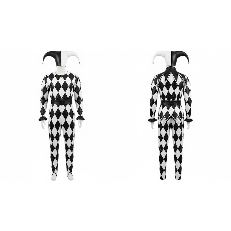 Handmade Diamond Pattern Jester Suit – Fantasy Jester Costume Cosplay ...