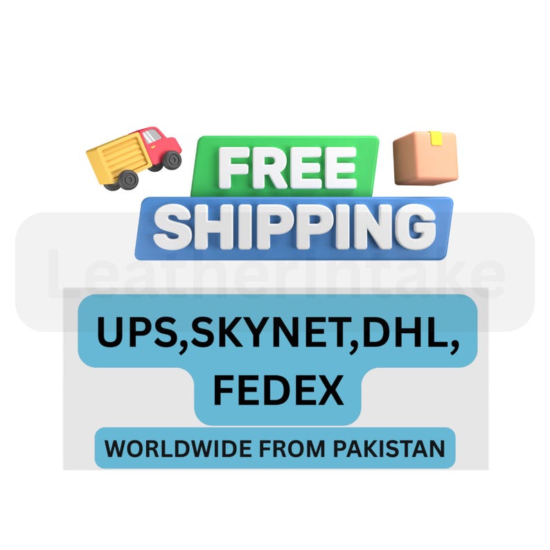 Puede incluir: Una representaci&oacute;n 3D de un cami&oacute;n amarillo y rojo, un rect&aacute;ngulo verde con las palabras "FREE SHIPPING", un rect&aacute;ngulo azul con las palabras "UPS, SKYNET, DHL, FEDEX" y una caja marr&oacute;n.