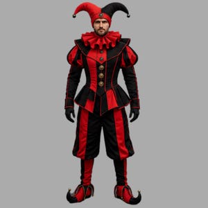 Fantasia de Halloween para Cosplay - Conjunto de Fantasia de Bobo da Corte - Roupa de Carnaval Arlequim