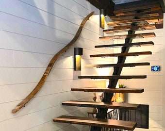 Wine Barrel Stair Handrails - Barana - Made from retired California wine barrels 100% Recycled!