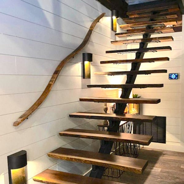 Wine Barrel Stair Handrails - Barana - Made from retired California wine barrels 100% Recycled!